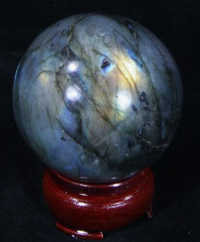 Flashy Labradorite Sphere - Great Color Play #32049